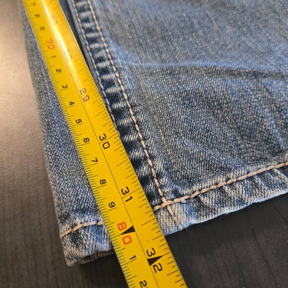 Y2K Low Waist Blue boot cut Jeans size 7 - 27 - Picture 6 of 9